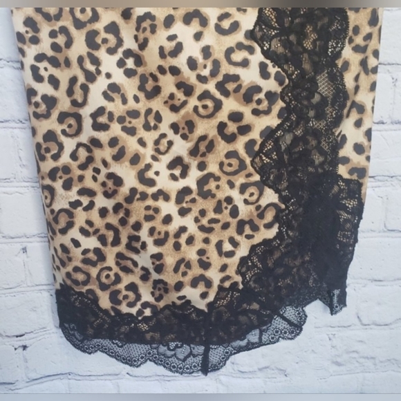 La Senza Leopard Animal Print Lingerie Chemise Teddy Lace Boudoir Pin-up - Picture 3 of 8